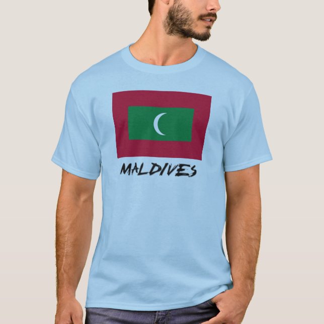 Maldiverna flagga tröja (Framsida)