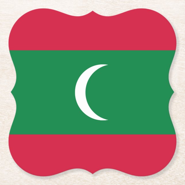 Maldiverna Flagga Underlägg Papper (Framsida)