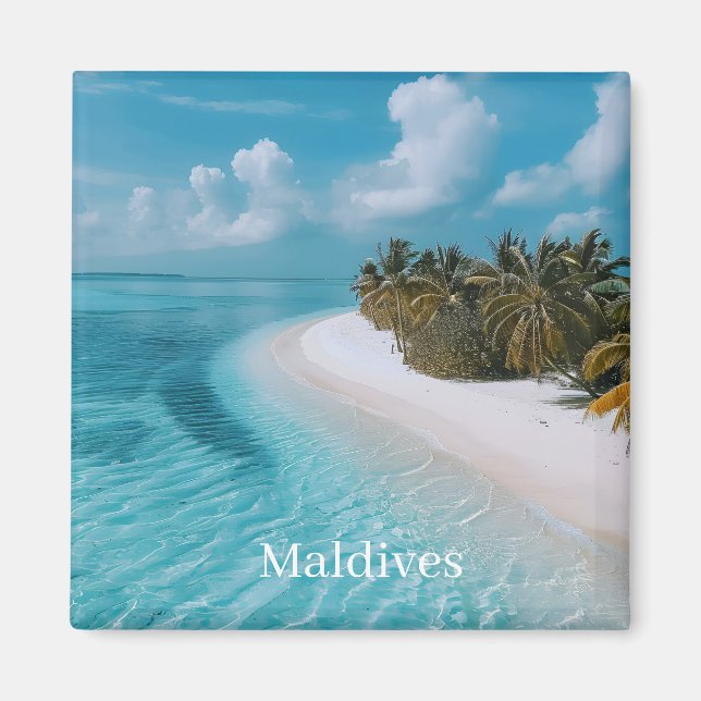 Maldiverna Foto  Magnet (Framsidan)