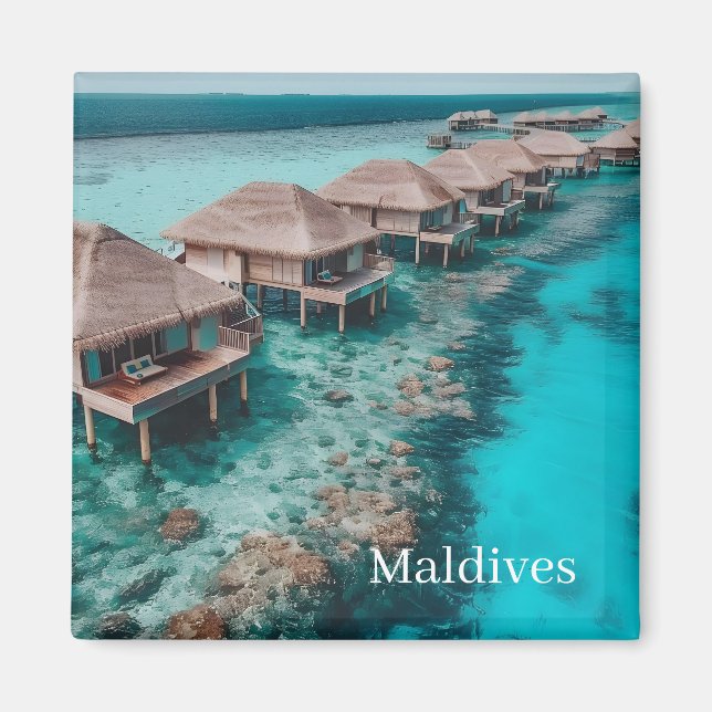 Maldiverna Foto  Magnet (Framsidan)