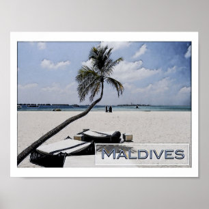 Maldiverna - Huvudstrand - Poster