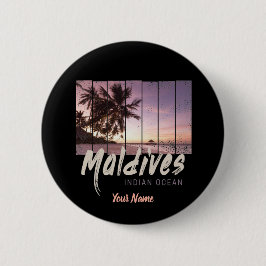 Maldiverna Indian Ocean vintage sunset souvenir Knapp