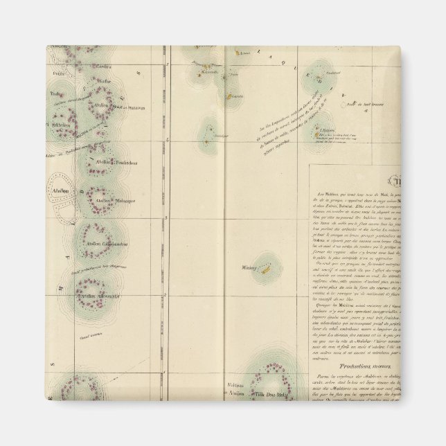 Maldiverna och Lakshadweep-öarna Asien 107 Magnet (Framsidan)