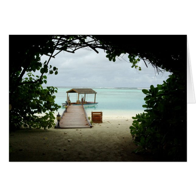 Maldiverna öfartyg hälsningskort (Framsidan Horizontal)