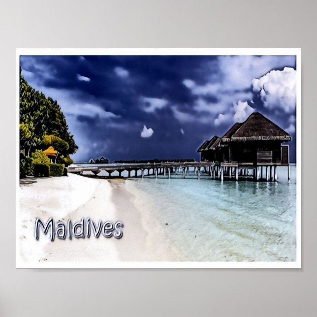 Maldiverna - Panorama - Poster (Framsidan)