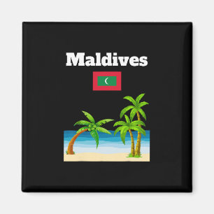 Maldiverna Strand Älskare Resa Minnesgåva Maldivis Magnet
