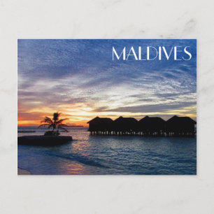 Maldiverna sunset bungalows vykort
