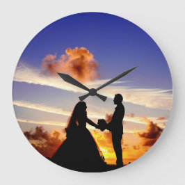 Maldiverna sunset stor klocka