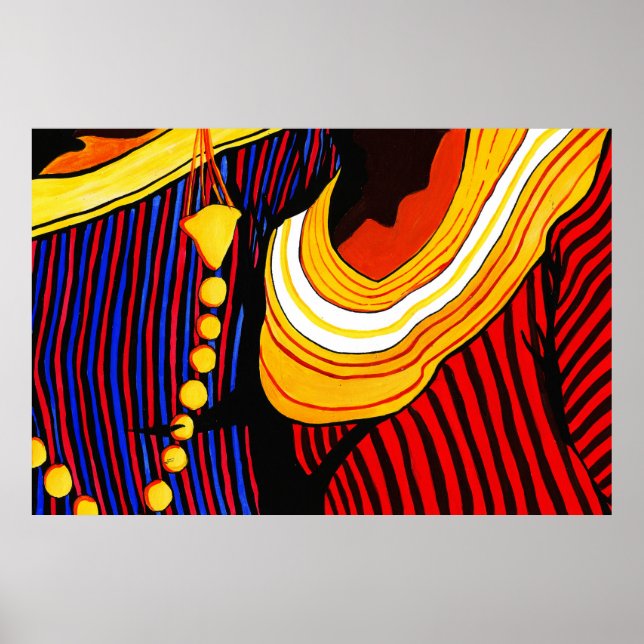 Maldiverna Traditional Dress Artwork Poster (Framsidan)