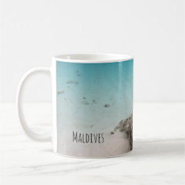 Maldiverna Vita havsbottnen Koral Fish Souvenir Kaffemugg