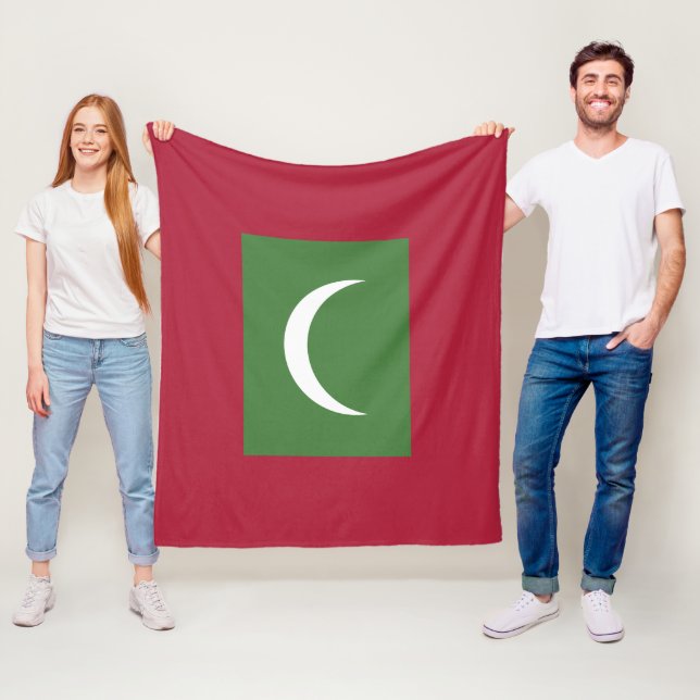 Maldivernas flagga fleecefilt (På plats)