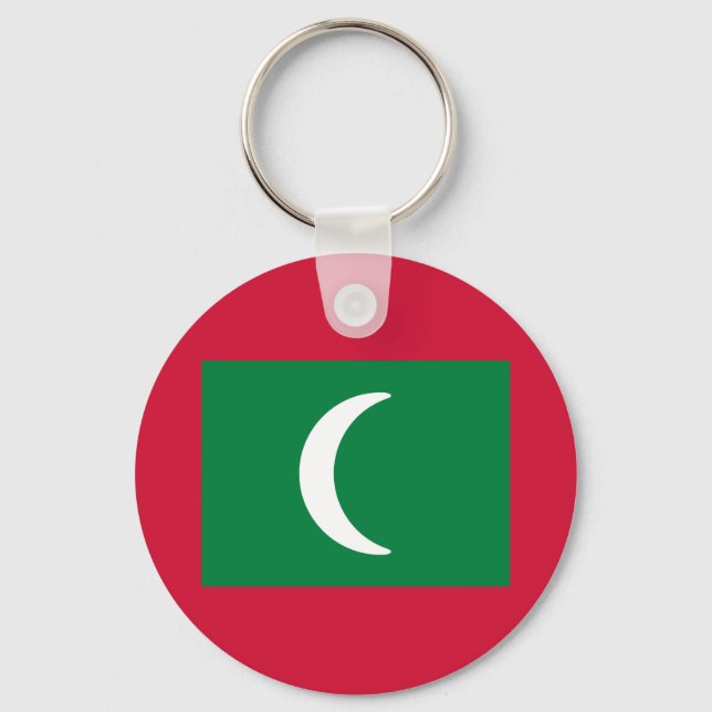 Maldivernas flagga nyckelring (Framsida)