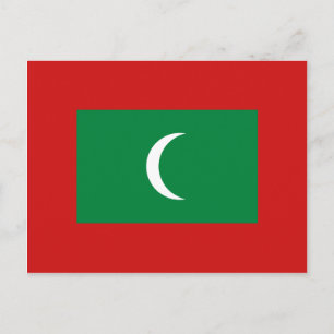 Maldivernas Flagga-vykort Vykort