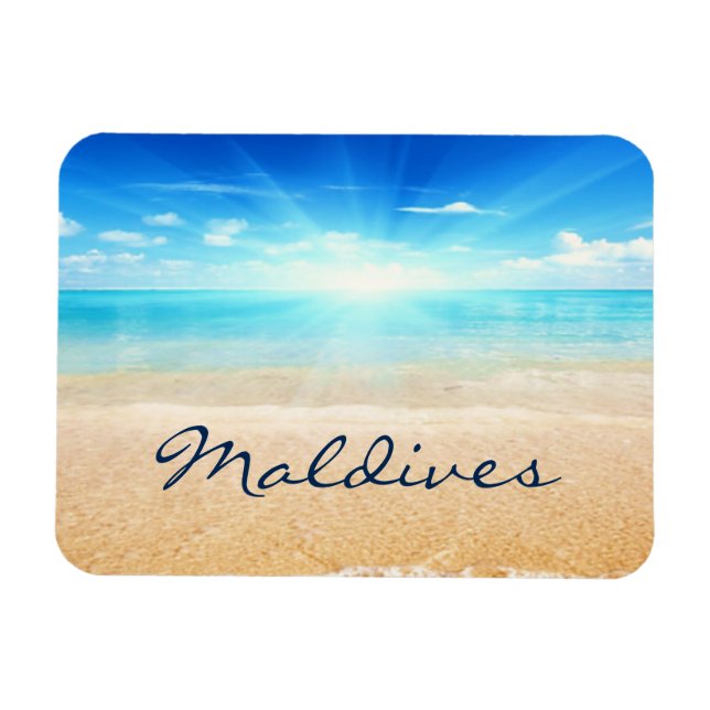 Maldivernas soluppgång magnet (Horisontell)