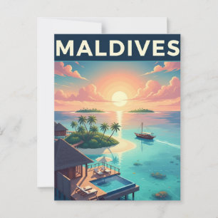 Maldives Atolls Indiska oceanen Vykort