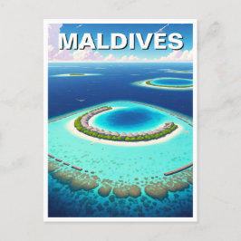 Maldives Atolls Indiska oceanen Vykort