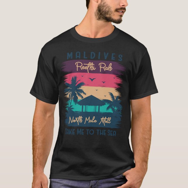 Maldives Beach Paradise T Shirt (Framsida)