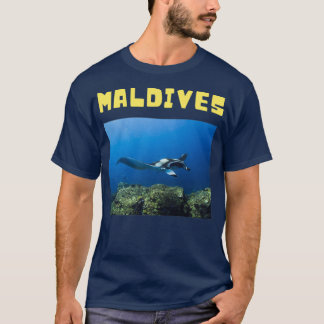 Maldives cute manta ray diving t shirt