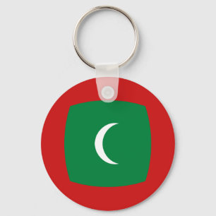 Maldives Fisheye Flagga Keychain Nyckelring