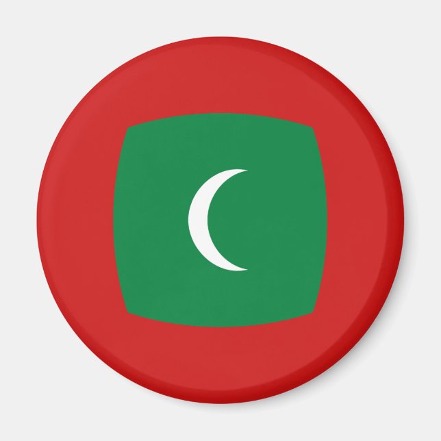 Maldives Fisheye Flagga Magnet (Framsidan)