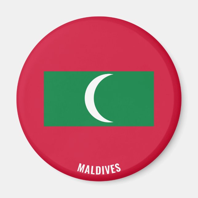 Maldives Flagga Charming Patriotic Magnet (Framsidan)