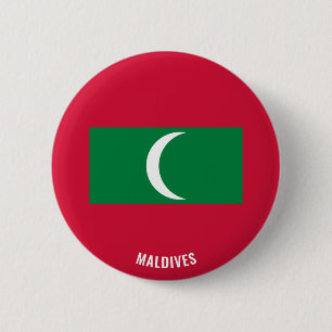Maldives Flagga Cute Patriotic Knapp