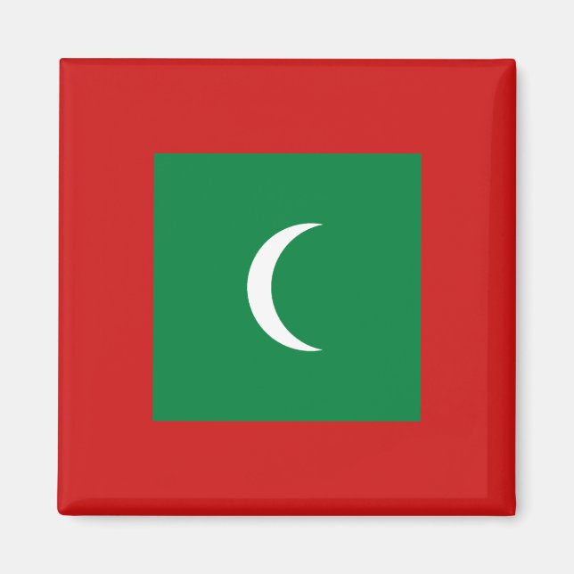 Maldives Flagga Magnet (Framsidan)