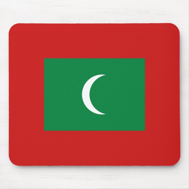 Maldives Flagga Mousepad Musmatta (Framsidan)