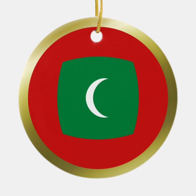 Maldives Flagga Ornament (Framsidan)