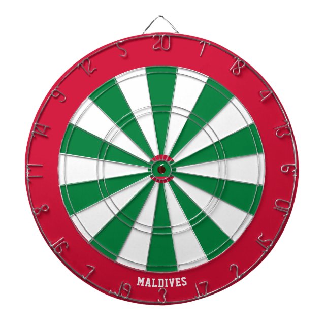 Maldives Flagga Patriots Bullseye Darttavla (Framsidan)