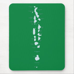 Maldives Karta Mousepad Musmatta