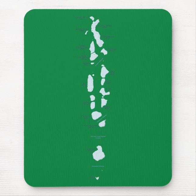 Maldives Karta Mousepad Musmatta (Framsidan)