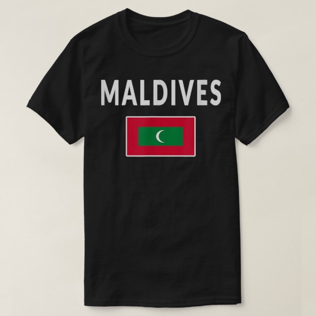 Maldives Maldivian Tee Flag souvenir Gift Male (Design framsida)