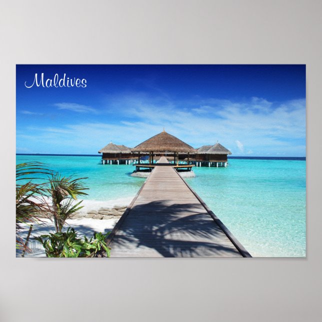 Maldives ö romantic helgdag poster (Framsidan)