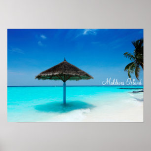 Maldives ö romantic helgdag poster