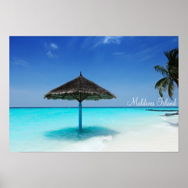 Maldives ö romantic helgdag poster (Framsidan)
