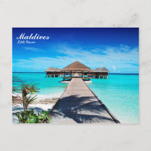 Maldives ö romantic helgdag vykort