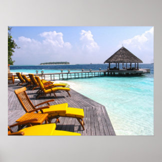 Maldives pier poster