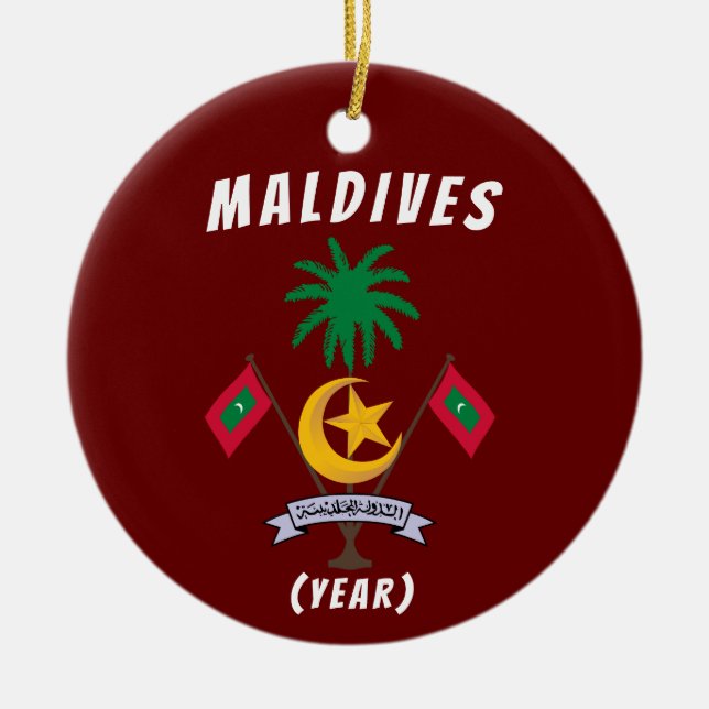 Maldives Resa julprydnad Julgransprydnad Keramik (Framsidan)
