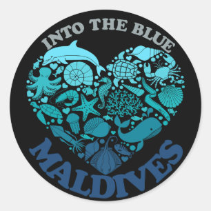 MALDIVES RUNT KLISTERMÄRKE
