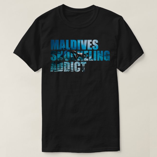 Maldives Snorkeling Woman Photo T Shirt (Design framsida)
