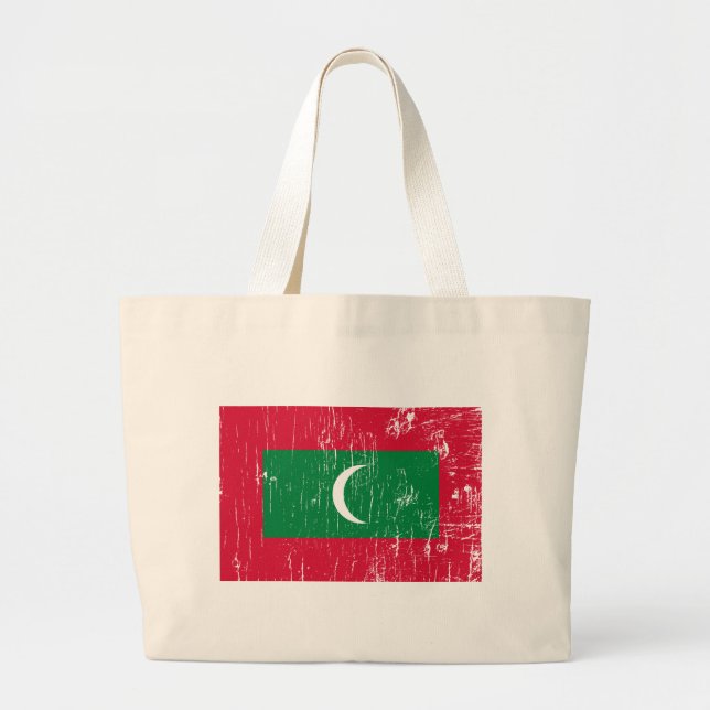 Maldives Tote Bag Jumbo Tygkasse (Framsidan)