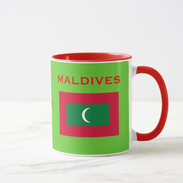 Maldives* vapensköld och flaggamugg mugg (Höger)