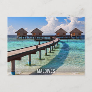 Maldives Vatten Bungalows Vykort