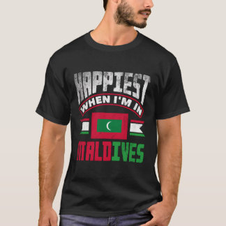Maldivian Maldives Flagga inträffar när imm i Mald T Shirt