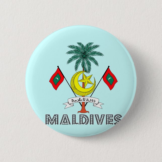 Maldivisk Emblem Knapp (Framsida)