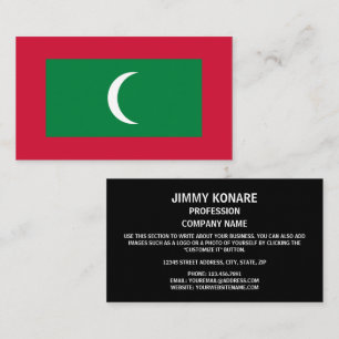 Maldiviska Flagga, Maldivernas Flagga Visitkort