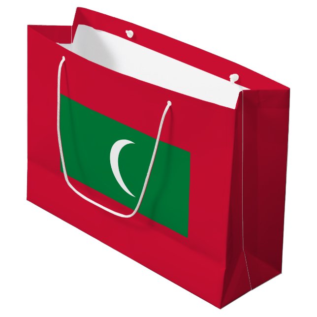 Maldiviska flaggan (Framsidan Vinklad)
