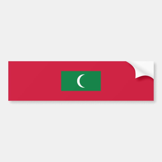 Maldiviska flaggan bildekal (Framsidan)