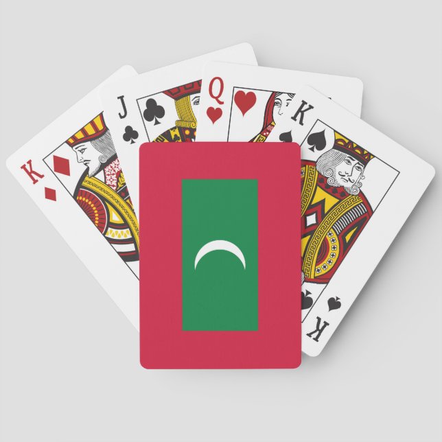 Maldiviska flaggan casinokort (Baksidan)